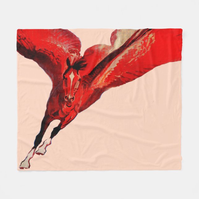 Pegasus, das fliegende Pferd Fleecedecke (Vorderseite (Horizontal))