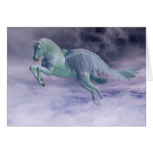 Pegasus, der durch Sturm-Wolken galoppiert