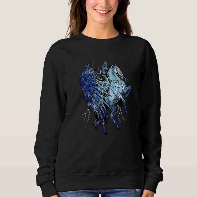 Pegasus Einhörner Pferde Blitz Pegasos Mädchen Ch Sweatshirt (Vorderseite)