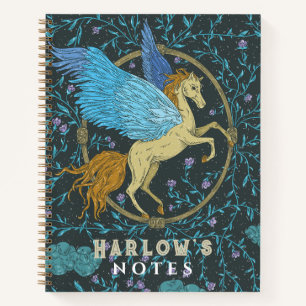 Pegasus Fabelwesen Navy Blau Notizbuch
