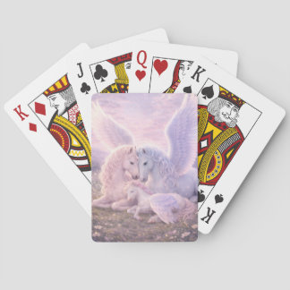Pegasus-Familientraum – Sanfte Fantasy-Kunst  Spielkarten