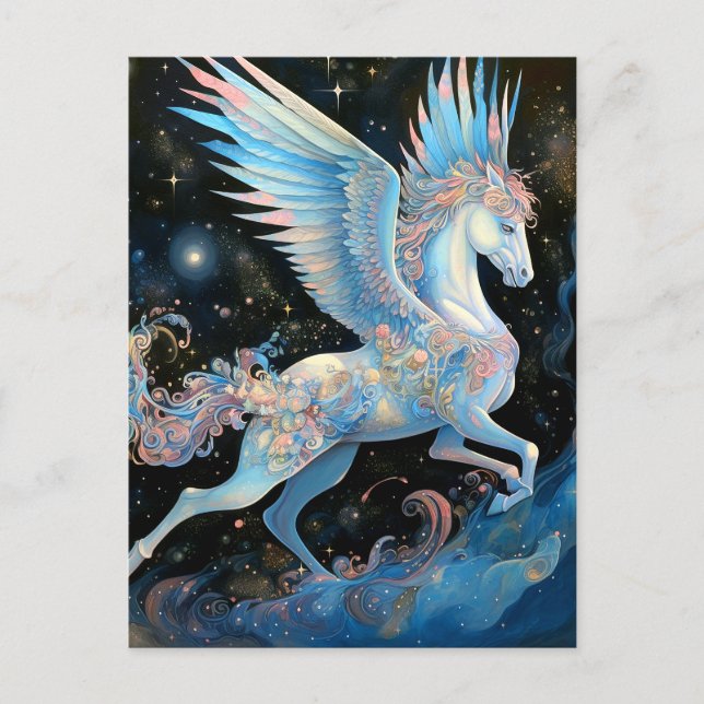 Pegasus Fantasy Art Postkarte (Vorderseite)