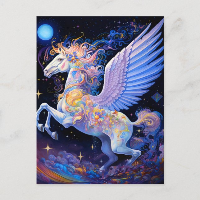 Pegasus Fantasy Art Postkarte (Vorderseite)