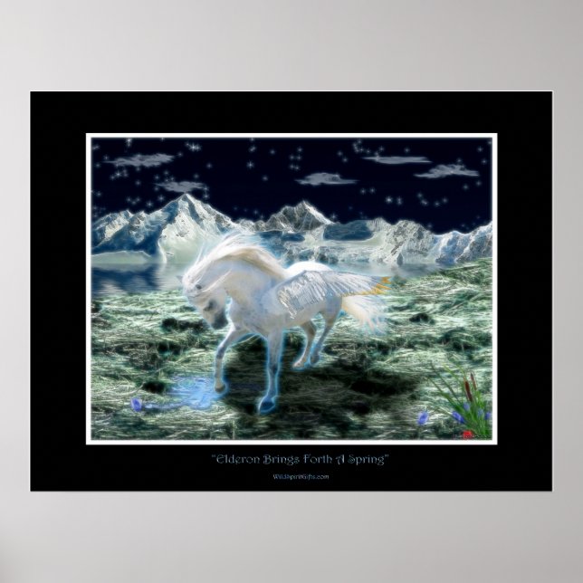 PEGASUS Fantasy Book Art Poster (Vorne)
