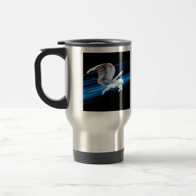 Pegasus-Flug-Reise-Tasse Reisebecher (Links)