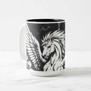 Pegasus — Geflügelter Herold des Sturms Zweifarbige Tasse