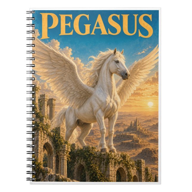 Pegasus, Gothic Fantasy Monster Notizblock (Vorderseite)