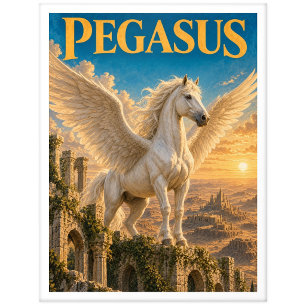 Pegasus, Gothic Fantasy-Monster Postkarte