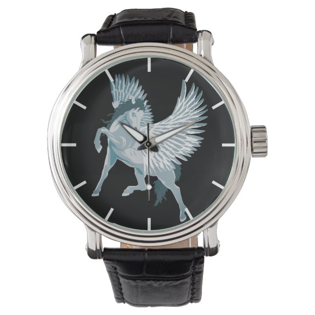 Pegasus Griechische Mythologie Flügelpferd Armbanduhr (Vorderseite)