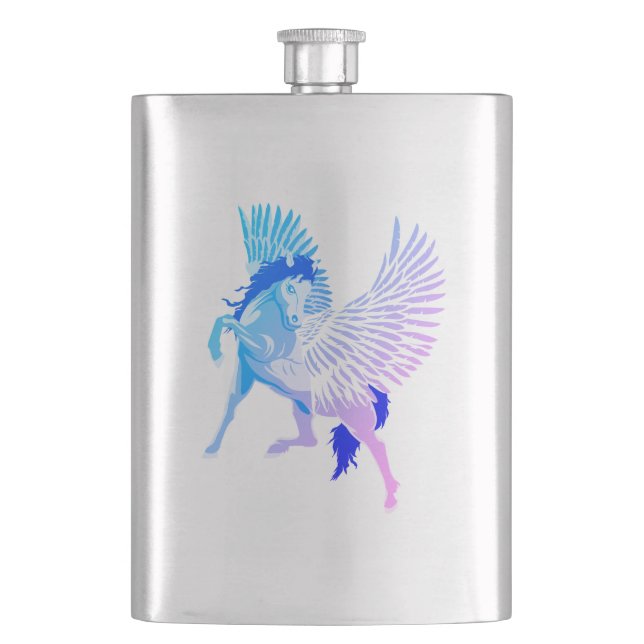 Pegasus Griechische Mythologie Flügelpferd Flachmann (Vorderseite)