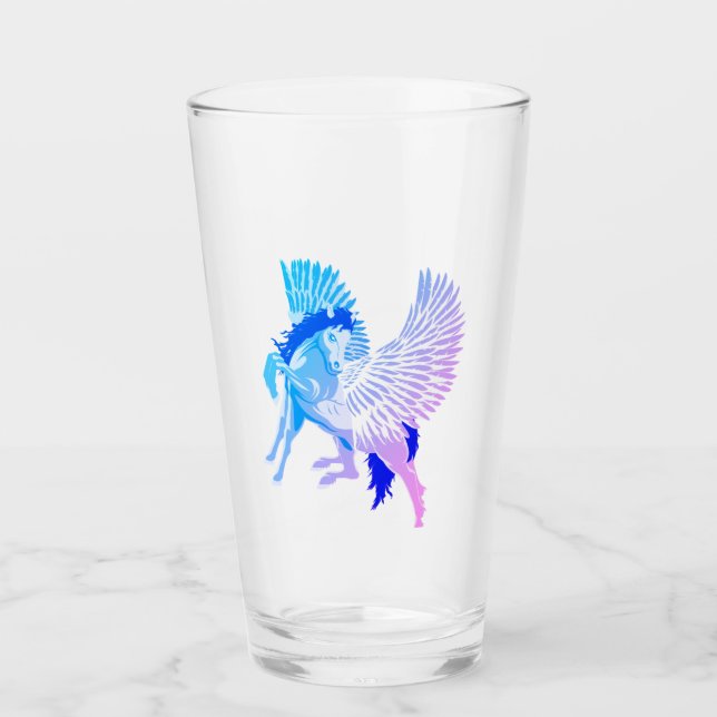 Pegasus Griechische Mythologie Flügelpferd Glas (Vorderseite)