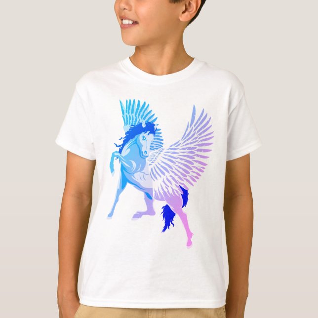 Pegasus Griechische Mythologie Flügelpferd T-Shirt (Vorderseite)