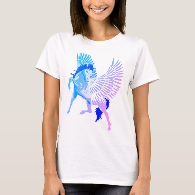 Pegasus Griechische Mythologie Flügelpferd T-Shirt (Vorderseite)