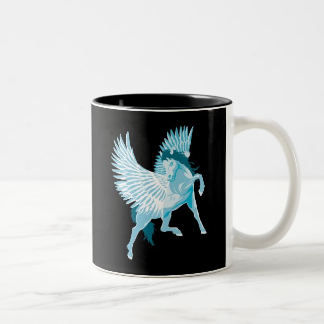 Pegasus Griechische Mythologie Flügelpferd Zweifarbige Tasse (Rechts)