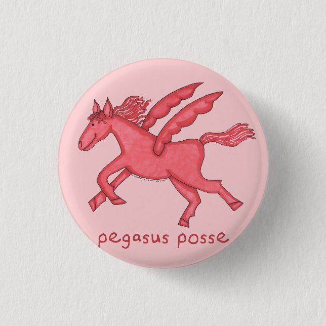 Pegasus-Gruppe 1-1/4" rund Button (Vorderseite)