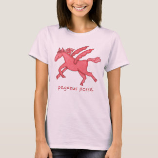 Pegasus-Gruppe blaß - rosa Frauen grundlegend T-Shirt