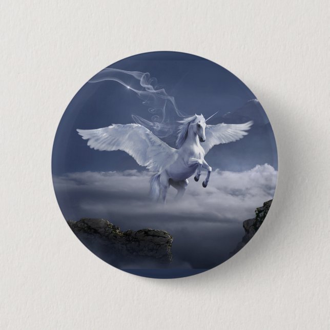 Pegasus im Flug Button (Vorderseite)