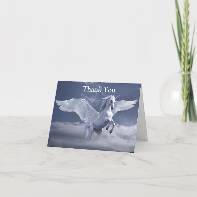 Pegasus im Flug    Dankeskarte (Vorderseite)