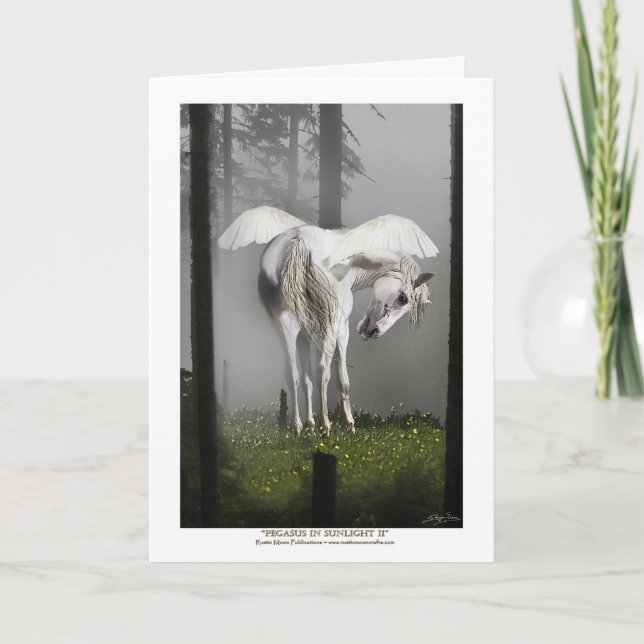 "PEGASUS IN SONNLICHT" Grußkarte Karte (Vorderseite)