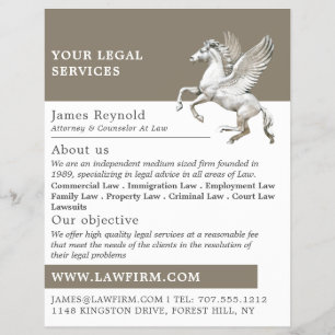 Pegasus, Legal Services Flyer