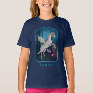 Pegasus Magischer Wald Fantasy-Pferd Kunst T-Shirt