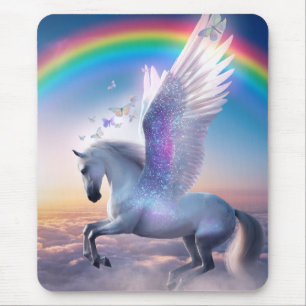 Pegasus mit Regenbogen Mousepad