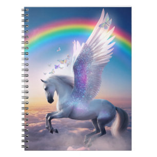 Pegasus mit Regenbogen Notizblock