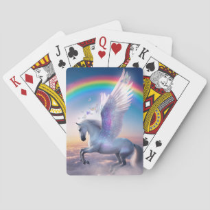 Pegasus mit Regenbogen Spielkarten
