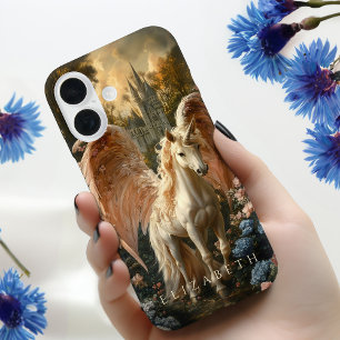 Pegasus mit rosa Flügel Magisches Einhorn iPhone 16 Hülle