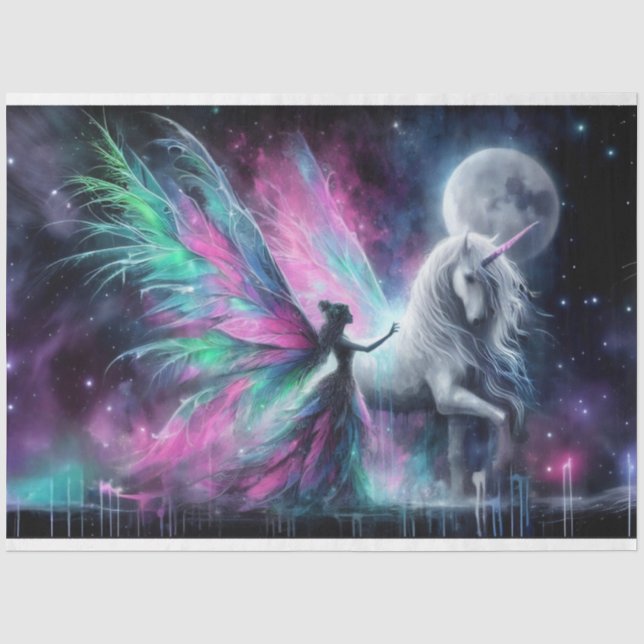 Pegasus Moon Fairy Tissue Paper Seidenpapier (Vorderseite)