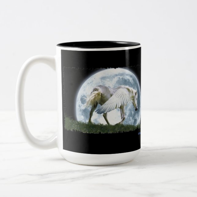 Pegasus & Moon Fantasy Art Drinks Tasse (Links)