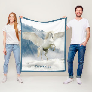 Pegasus Mythical Flying Unicorn Pferd Personalisie Fleecedecke