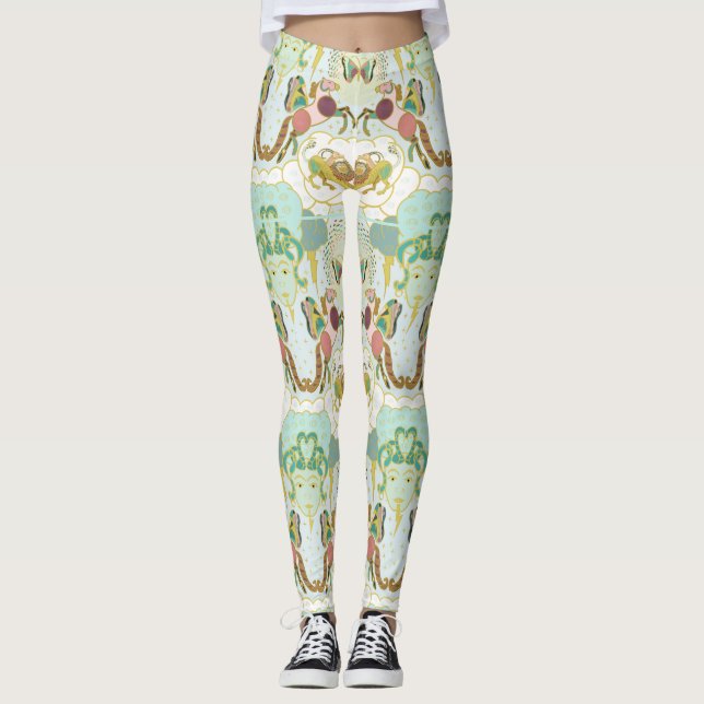 Pegasus-Mythomorphose mit Medusa und Chimära Leggings (Vorderseite)