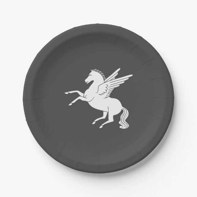Pegasus Pappteller (Vorderseite)