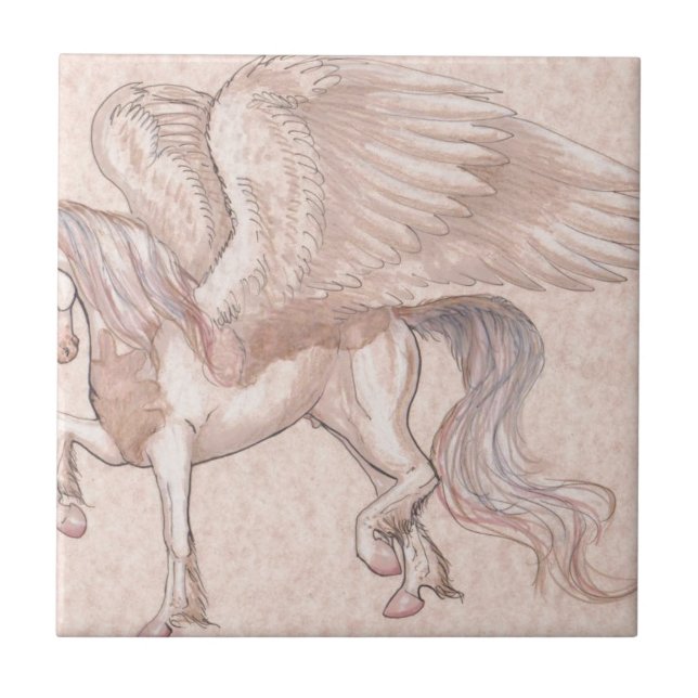 Pegasus-Pferd, Pony, Pegasus, Einhorn, magisch Fliese (Vorderseite)