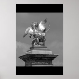 Pegasus Pont Alexandre statue skulptur Paris Pont Poster