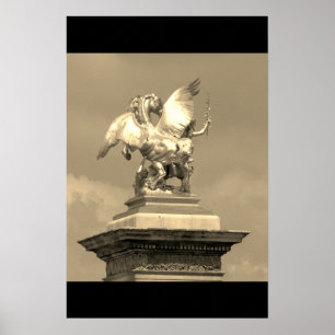 Pegasus Pont Alexandre statue skulptur Paris Pont Poster