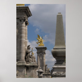 Pegasus Pont Alexandre Statue Skulptur Paris Pont Poster