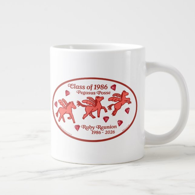 Pegasus Posse Ruby Wiedervereinigung Jumbo-Tasse (Rechts)