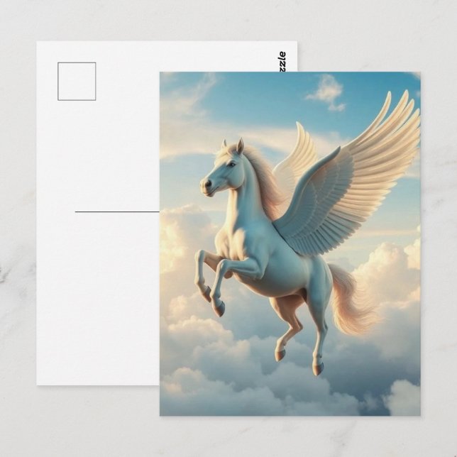 Pegasus Postkarte (Vorne/Hinten)