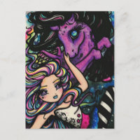 Pegasus Rainbow Galaxy Star Fairy Fantasy Girl del