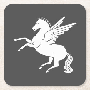 Pegasus Rechteckiger Pappuntersetzer