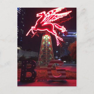 Pegasus Red Flying Horse in Dallas Postkarte