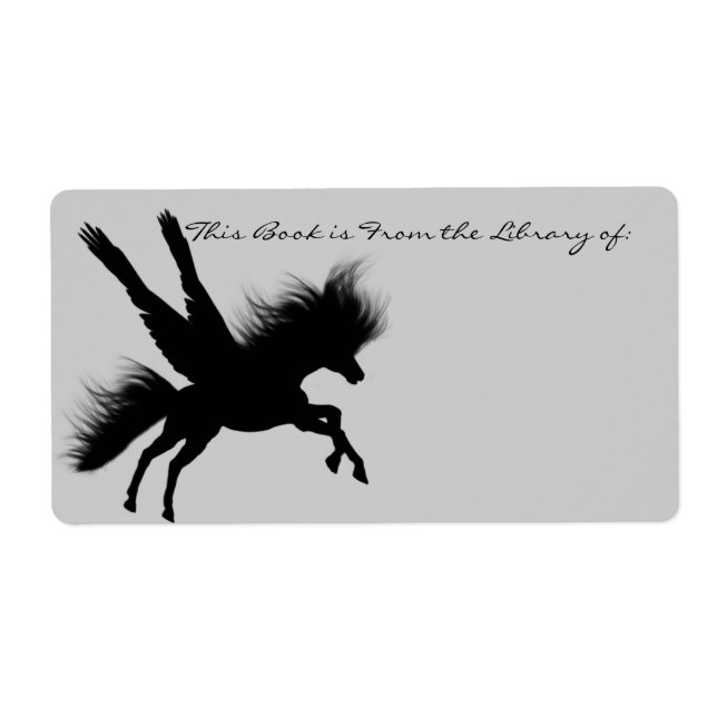 Pegasus Silhouette Buchzeichen (Vorne)