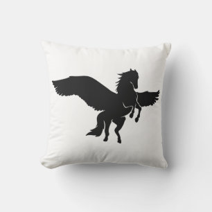 Pegasus Silhouette - Hintergrundfarbe auswählen Kissen