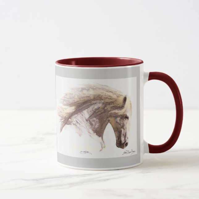 PEGASUS STALLION HORSE Fantasy Art Tasse (Rechts)