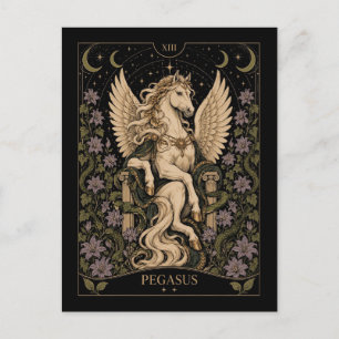 Pegasus, Sternenlicht-Tarot-Kunst Postkarte