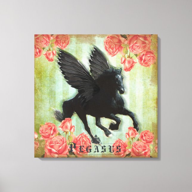 Pegasus - überzogene Canvas Leinwanddruck (Vorderseite)