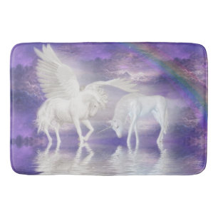 Pegasus und Einhorn Badematte