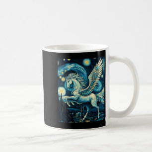 Pegasus Under Starry Night Sky Art Graphic Christm Kaffeetasse